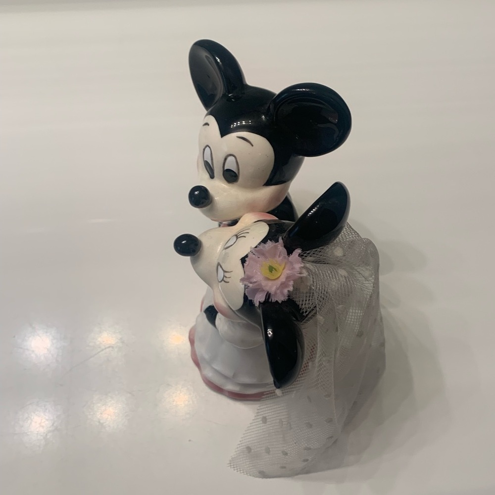 💕Wedding Day Bridal Couple Minnie & Mickey Vintage Piece - Picture 6 of 12